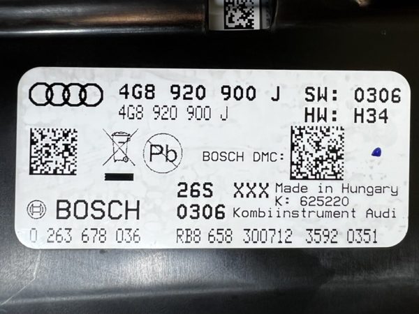 Compteur 4G8920900J Kombiinstrument Audi A6 4G 7C A7 2012-2018 3.0 Tdi 245ph BA