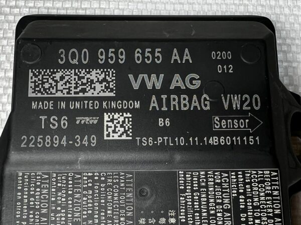 OEM Airbag Unité De Contrôle Module Sensor VW 3Q0959655AA Calculateur Non Crashs