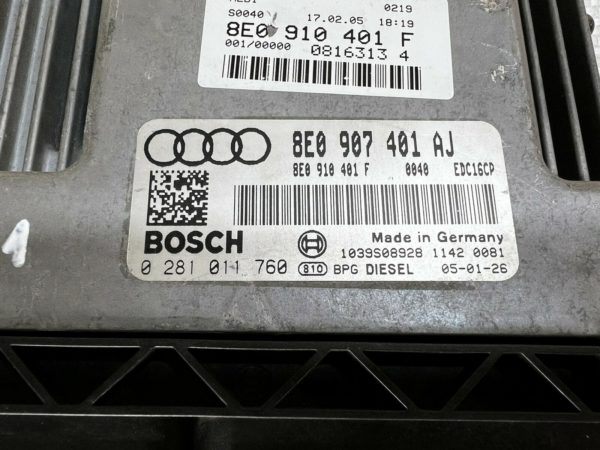 ECU 8E0907401AJ AUDI A4 B7 3.0tdi BA 204ch Calculateur moteur 0281011760 EDC16CP