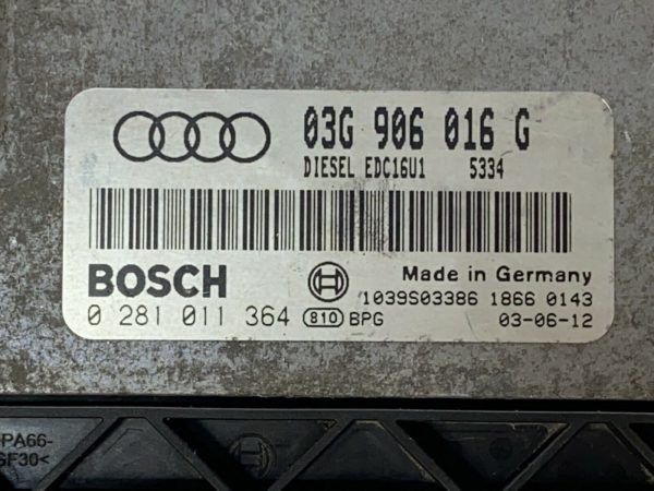 ECU Calculateur moteur Audi A3 8p 2.0 tdi 140cv 03G906116G 0281011364 EDC16U1