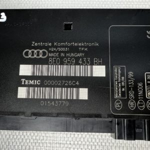 8E0959433BH Dispositif Commande Centralisé Boîtier conforte Audi A4 B5 B6 Temic